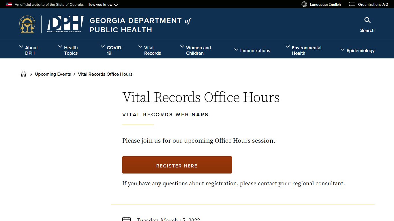 Vital Records Office Hours | Georgia Department of Public Health